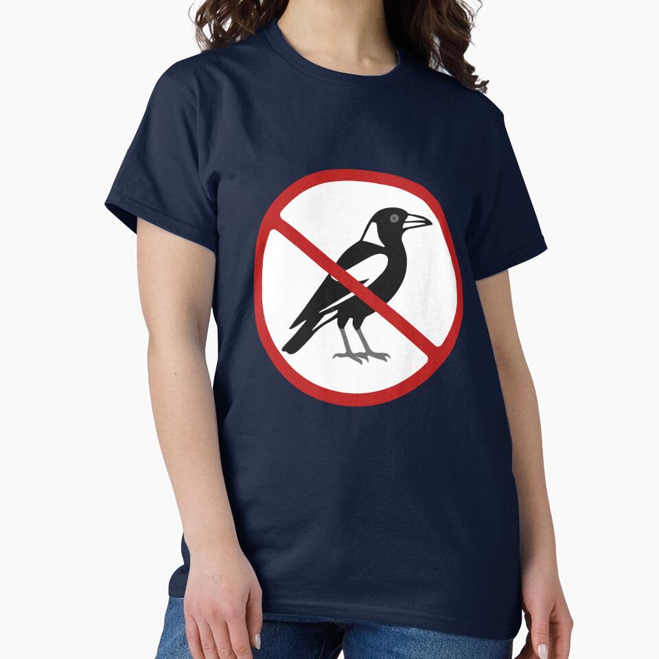 Prohibited Sign, Magpie Sign, Birds, Novelty Sign by AASparksDesigns