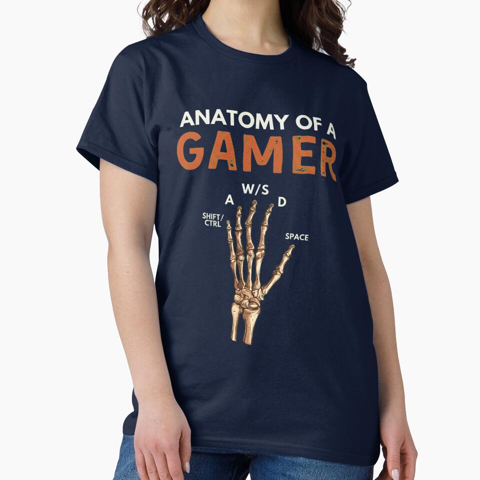 Anatomy of A Gamer, Funny Gamer Gifts, Gift For Gamer, Gaming Gifts For Boys, Gamer Gift for Him, Gamer T-Shirt, Game Lover Unisex Shirt T-Shirt by OlyvieArt