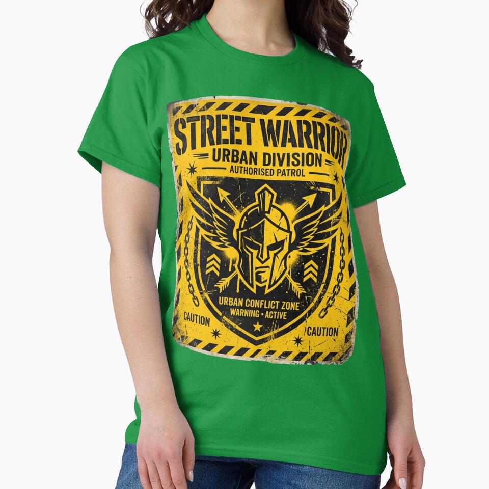Street Warrior T-Shirt – Urban Streetwear Graphic Tee – Minimal Football Terrace Style by Street Warrior Clothing