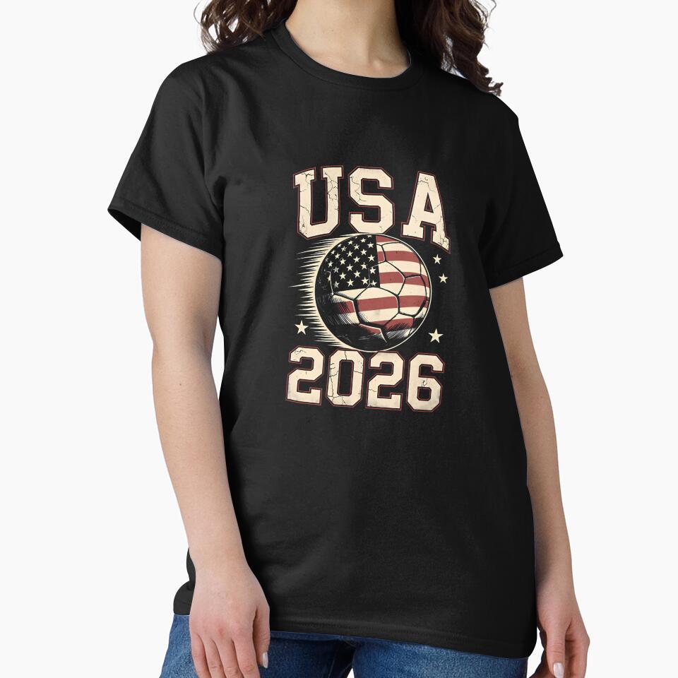 USA Soccer World Cup 2026 American Fan T-Shirt_88555733 by RKdrawings