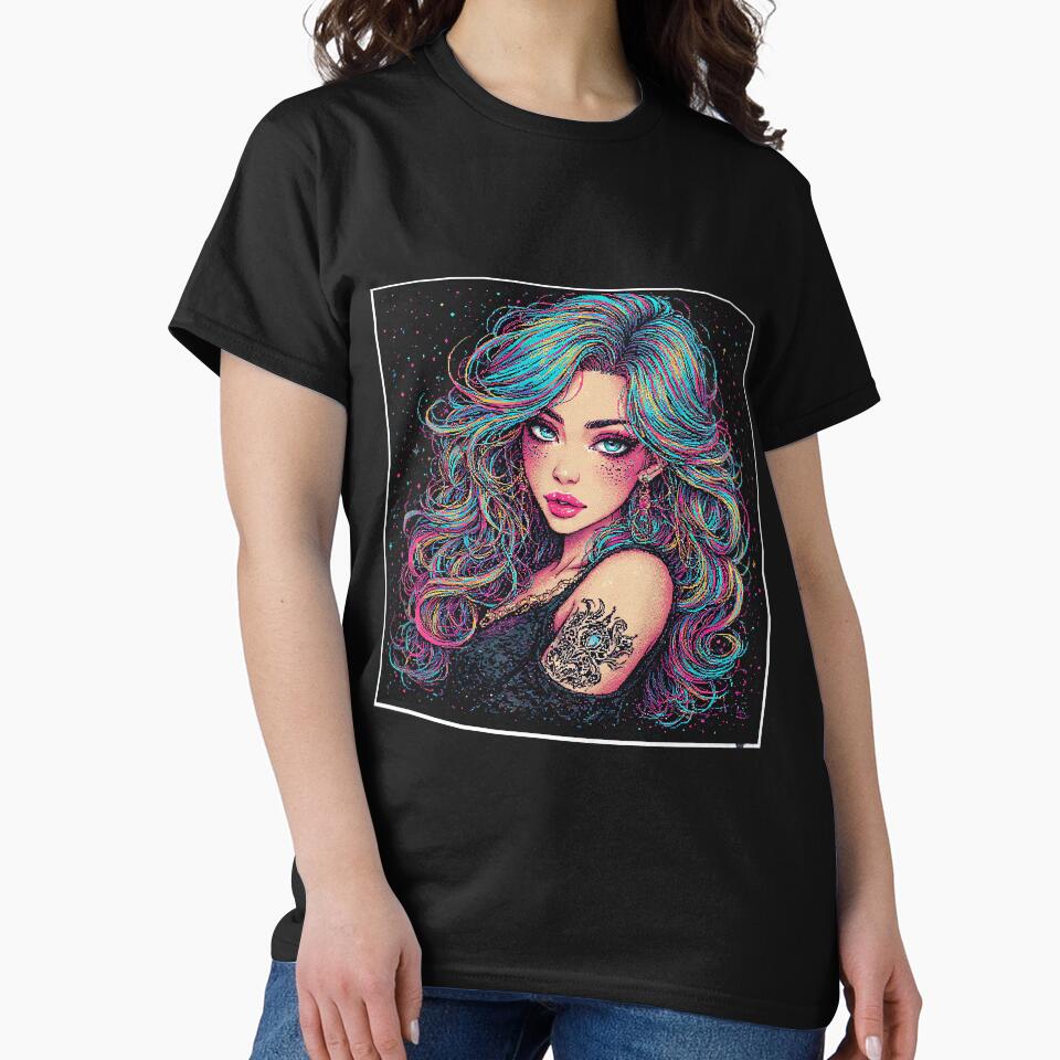 Retro cool Beautiful Girl colorful by jimcaza