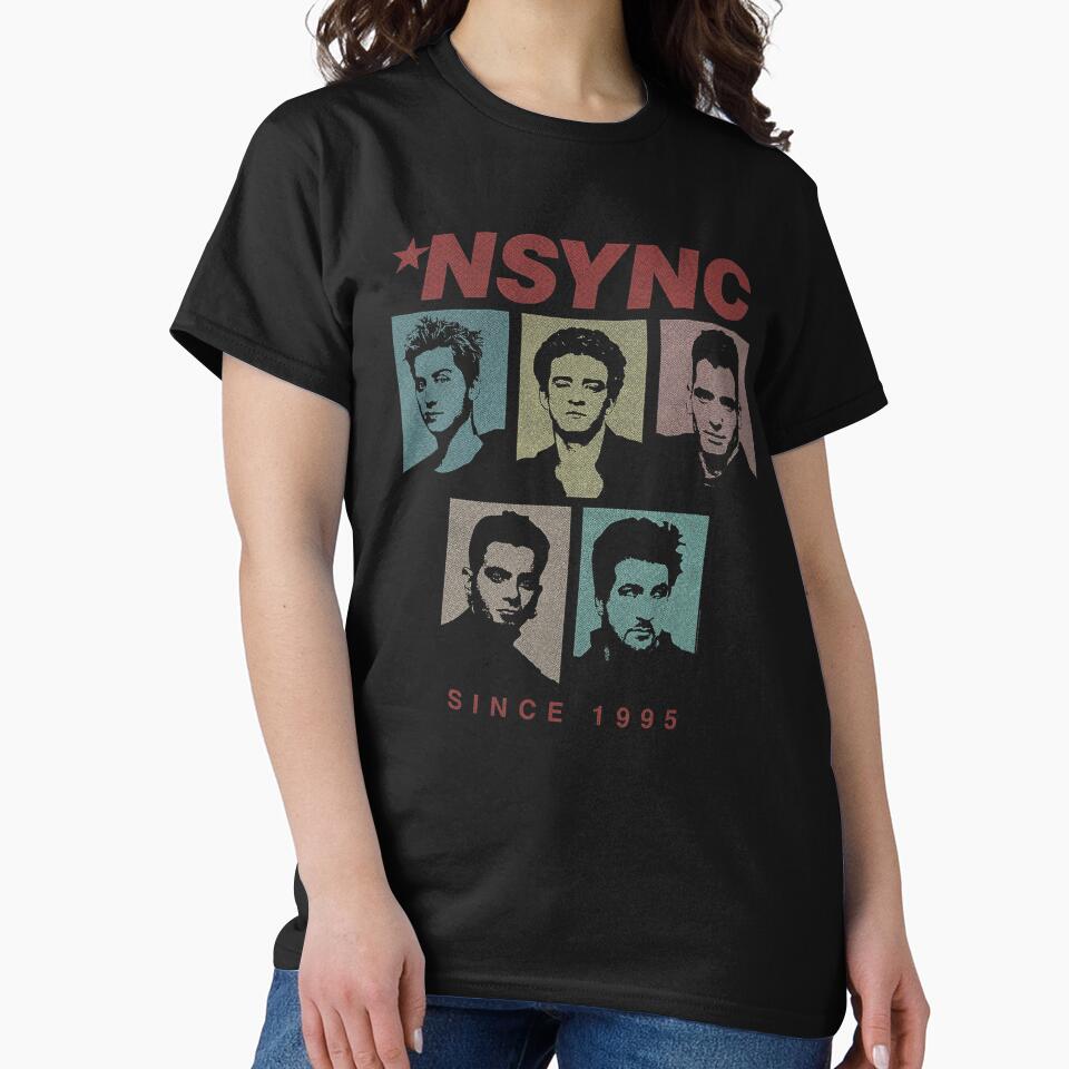 NSYNC Since 1995 Vintage Portrait Grid Design by kemilaw