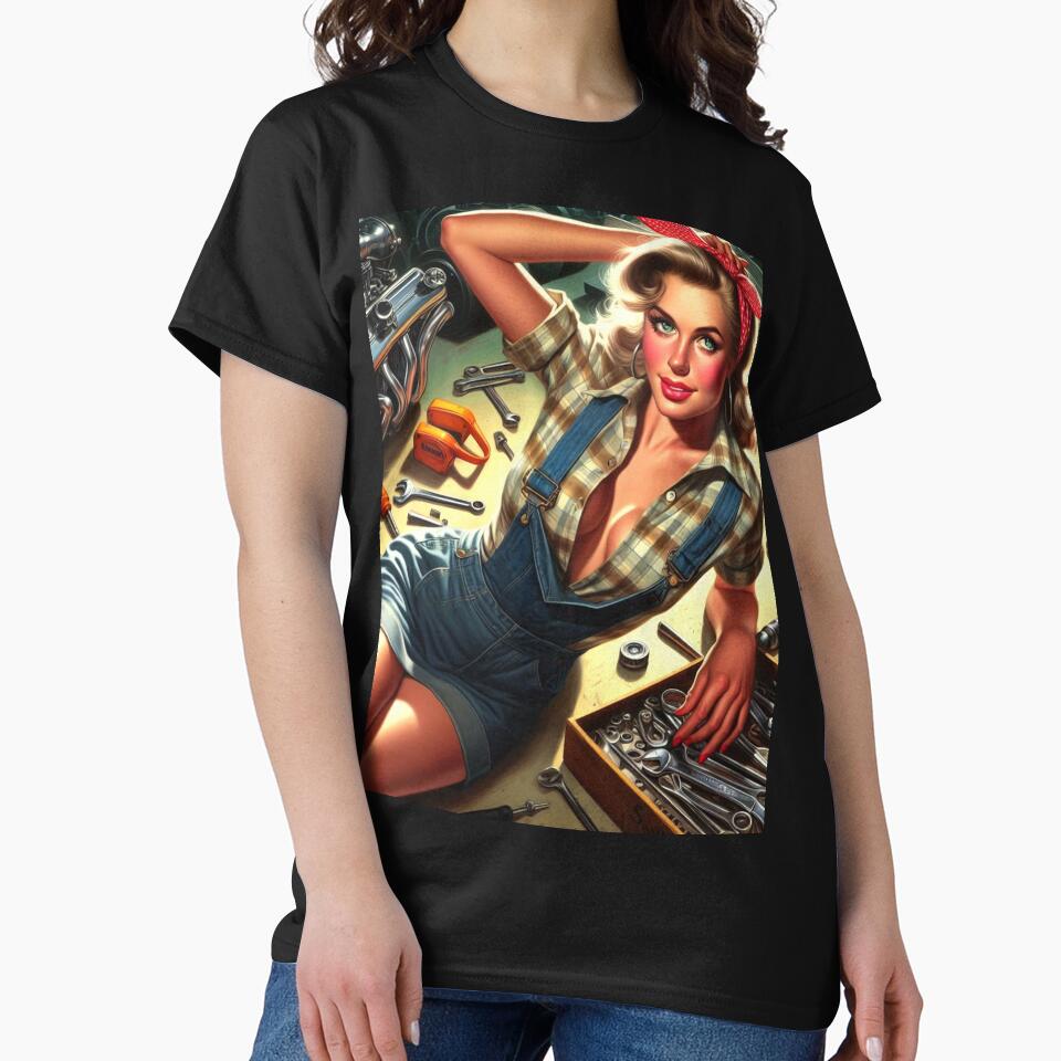 Retro Mechanic Girl by PulpVintage