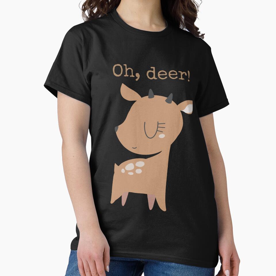 Oh, deer! - Cute Funny Pun by HappyDoodlen