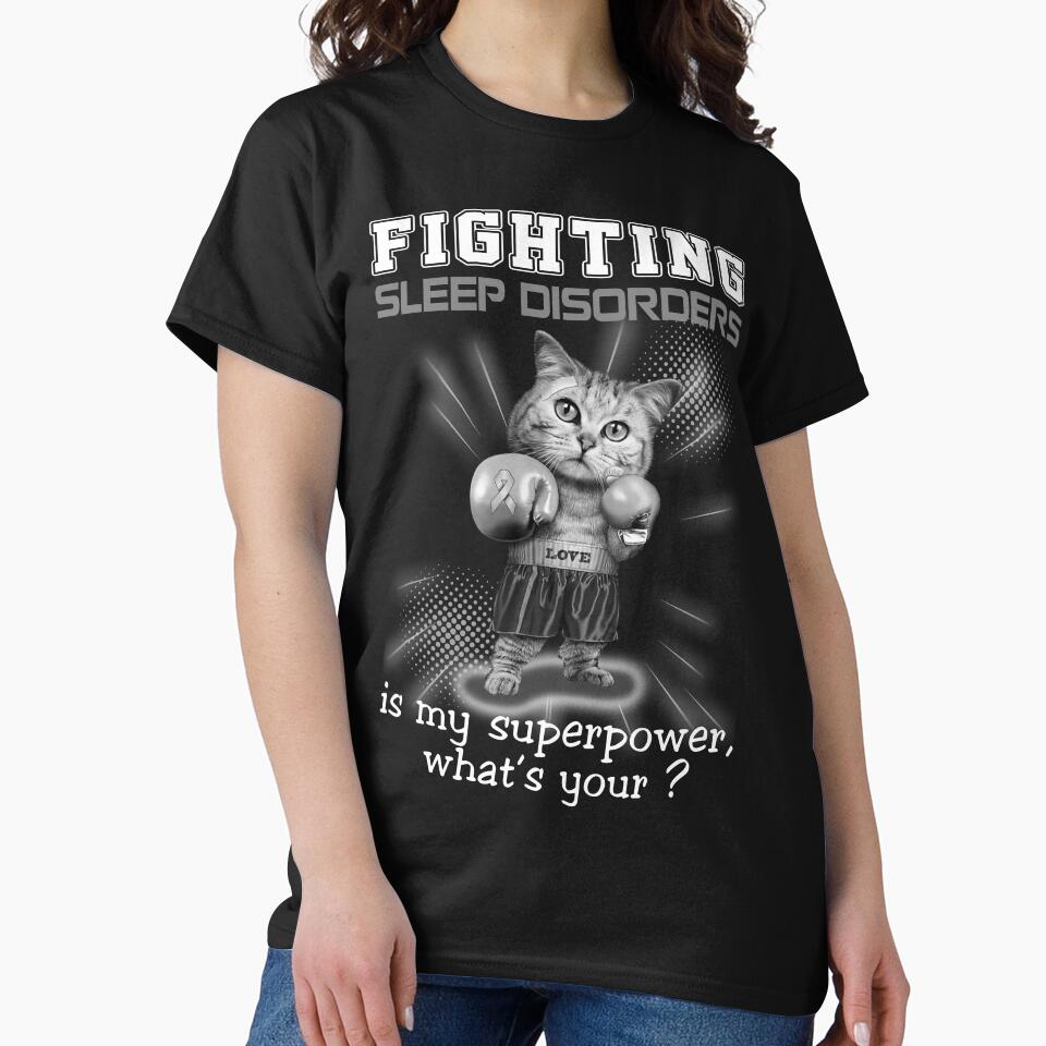 Funny Cat Fighting Sleep Disorders Is My Superpower What's Your by Kohend