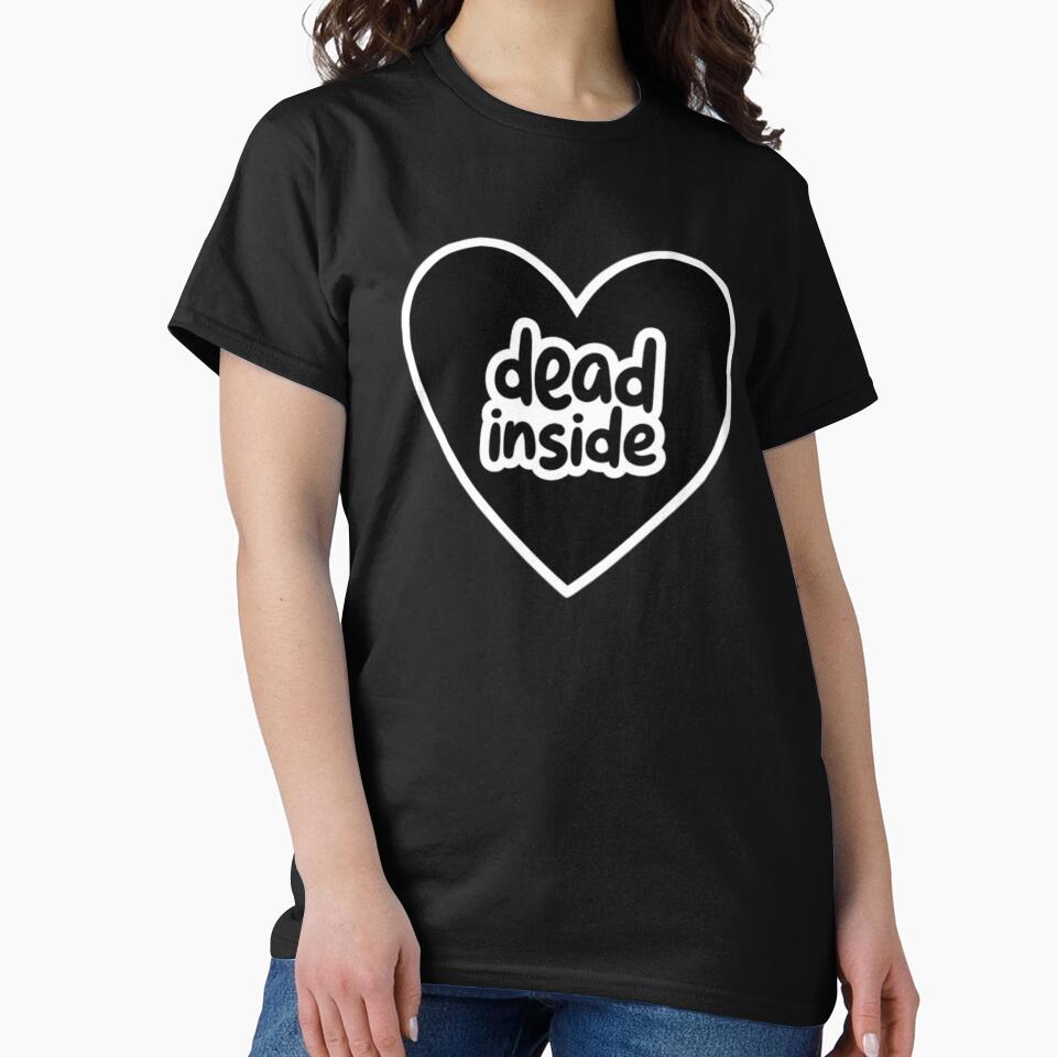 Dead Inside Heart – Dark Humor Goth Aesthetic Design by TheStephanieRome