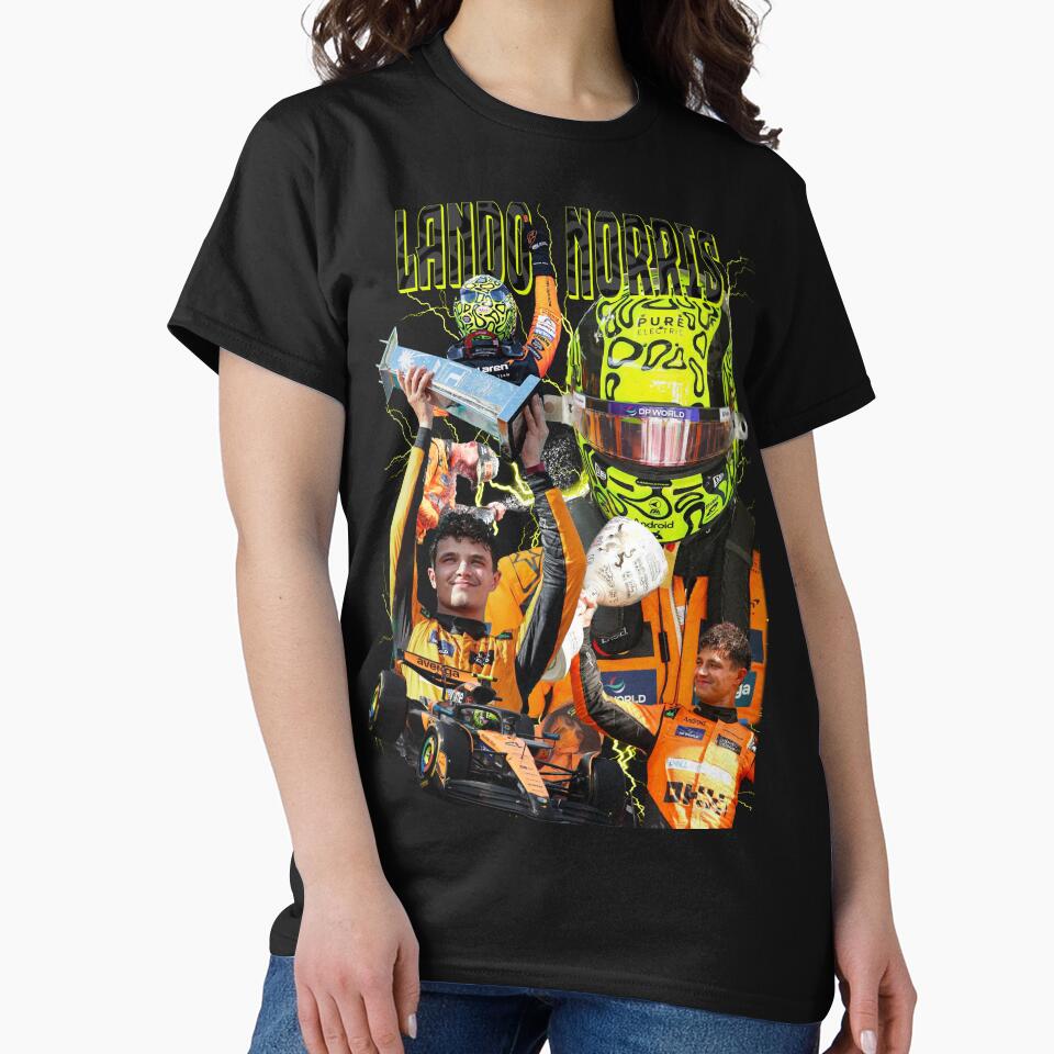 Lando Norris Bootleg Style Graphic T-Shirt by mayastef