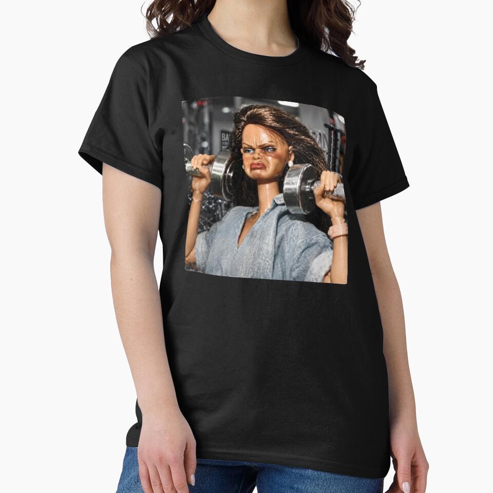 Funny Disgusting Gym Girl Vintage Workout Meme Humor Fitness by RamblingerArt