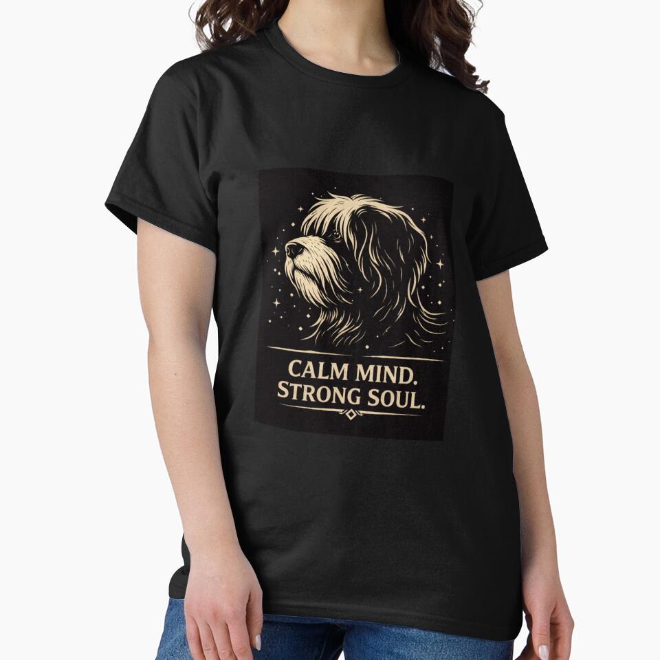 Tibetan Terrier Personality Art – Calm Mind Strong Soul by Mosogoloso