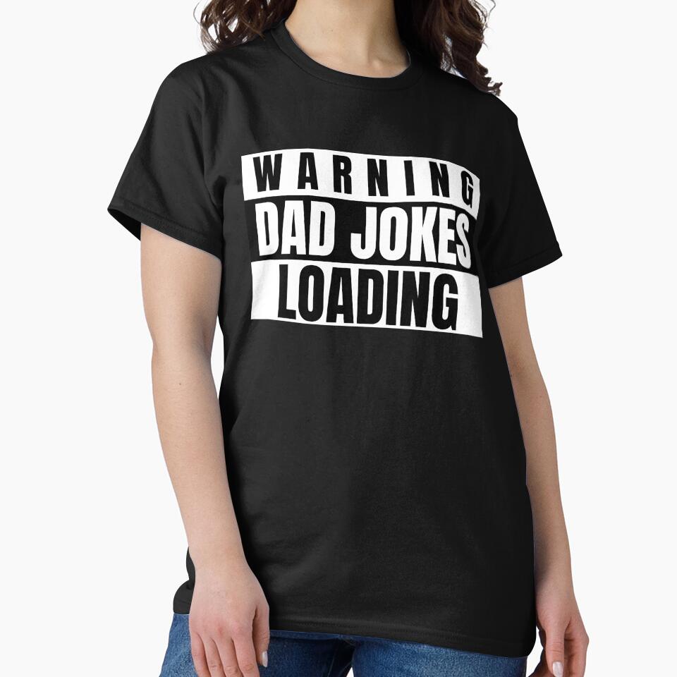Warning Dad Jokes Loading Funny Dad Joke Shirt Gift for Dad by DesignbyAACreations