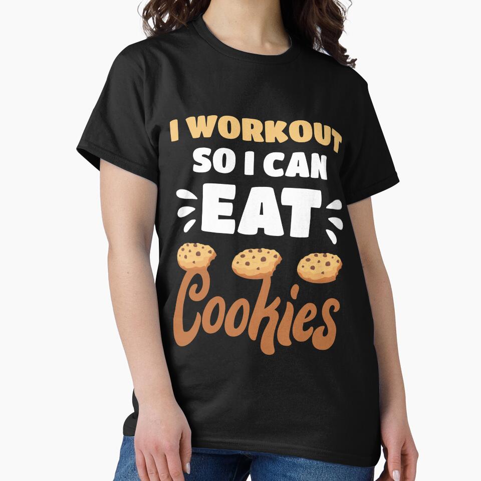 Junk Food I Workout So I Can Eat Cookies Funny Foodie by MagicSD Designs