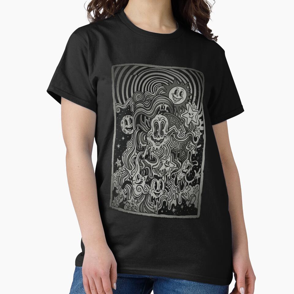 psychedelic cartoon by elissiaval