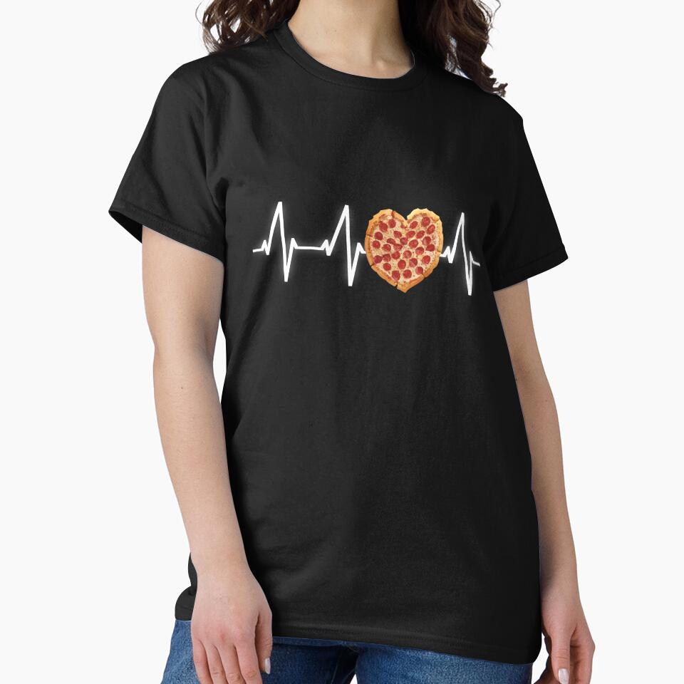 Pizza Heartbeat Pizza Pulse Funny Pizza Quote by theshirtinator