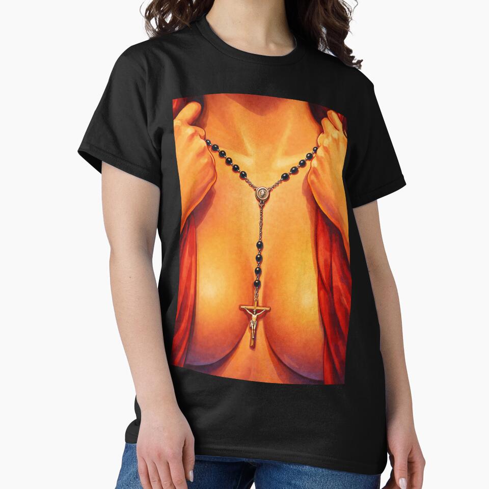 Vintage Comic Style Rosary Necklace Graphic Art by CosmicControl