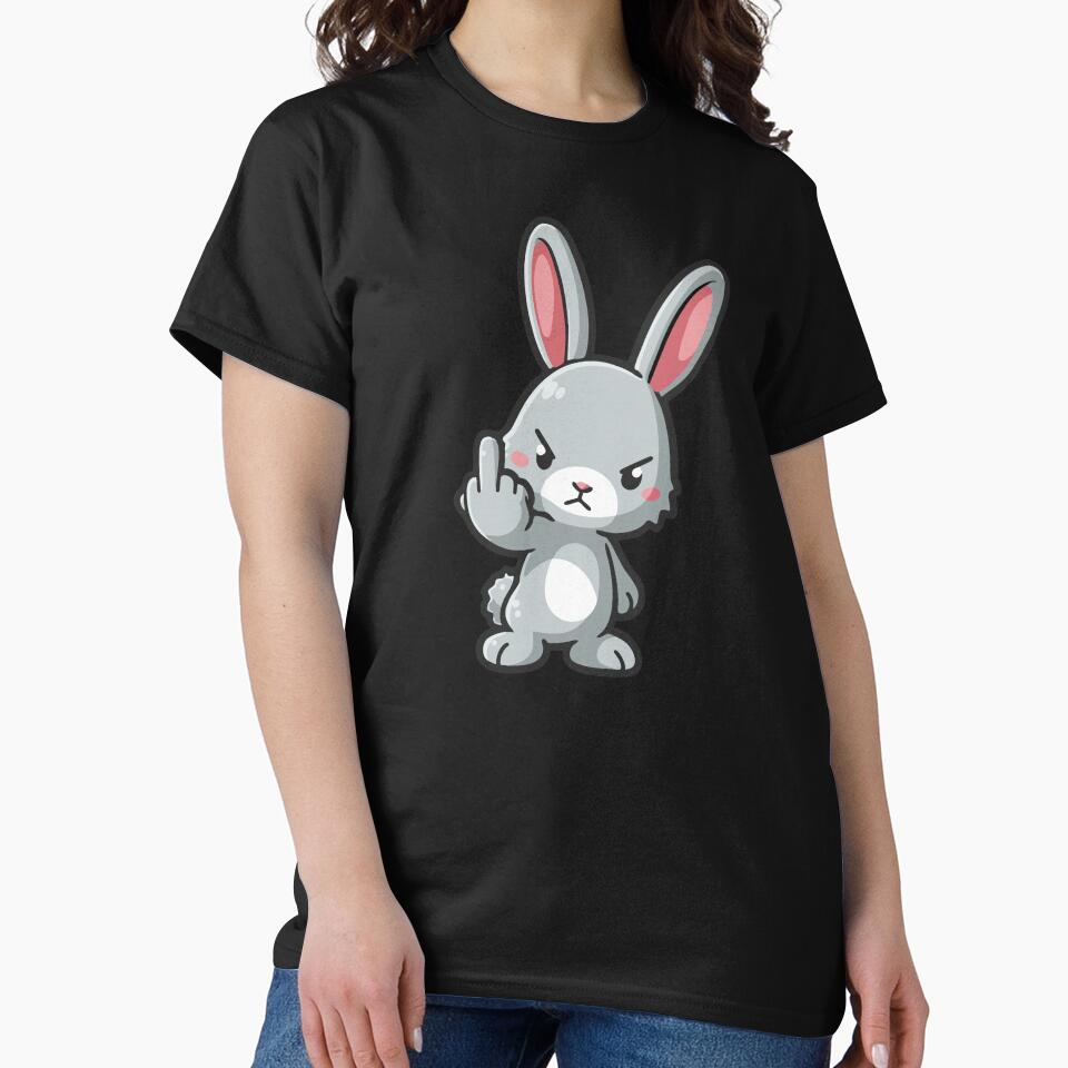 Rabbit Finger 1 by giggletshirts