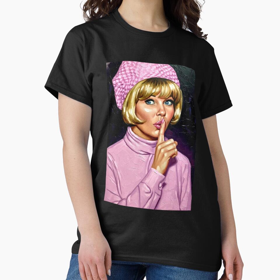 Doris Day - Pink & Pop Art Shush Portrait by Art's Diner