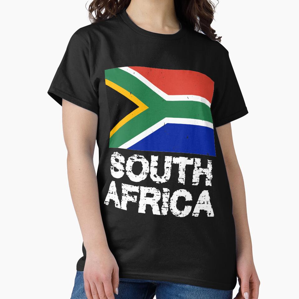 South Africa Flag T-Shirt for Men and Women by AllStarMerch