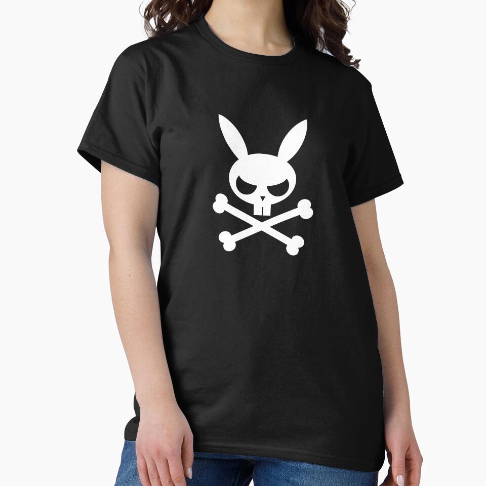 Deathbunny:  Bunny skull and crossbones by evilkidart