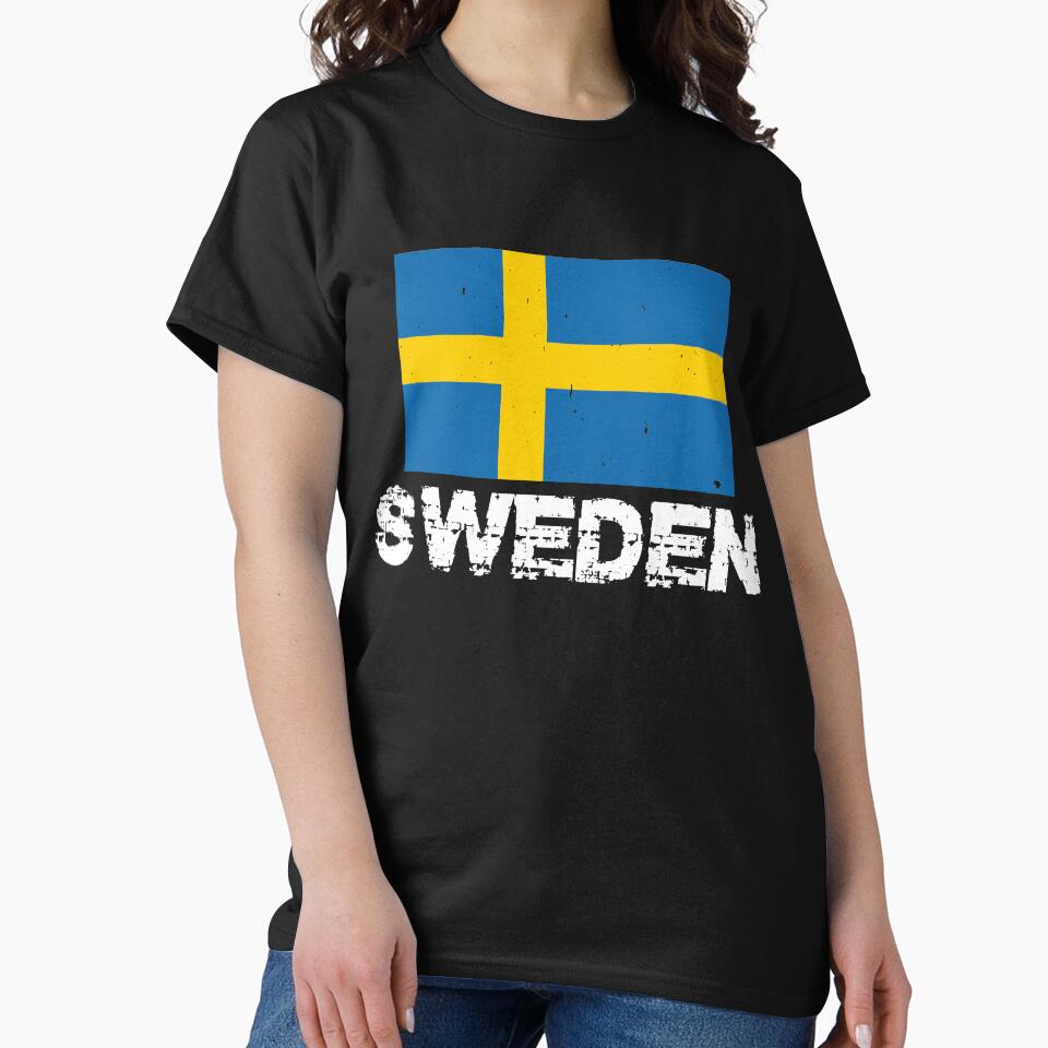 Sweden Flag T-Shirt for Men and Women by AllStarMerch