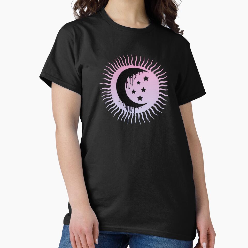 Melting moon with stars and sun by Fran Fryberg