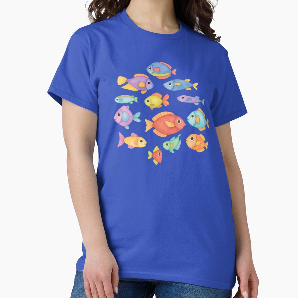 Cute Watercolor Fish by Unhinged Heather