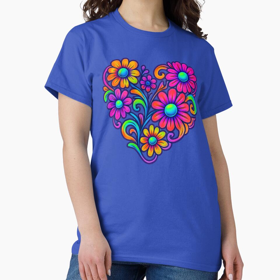 Colorful Heart - Boho Flowers by Gradasdaughter