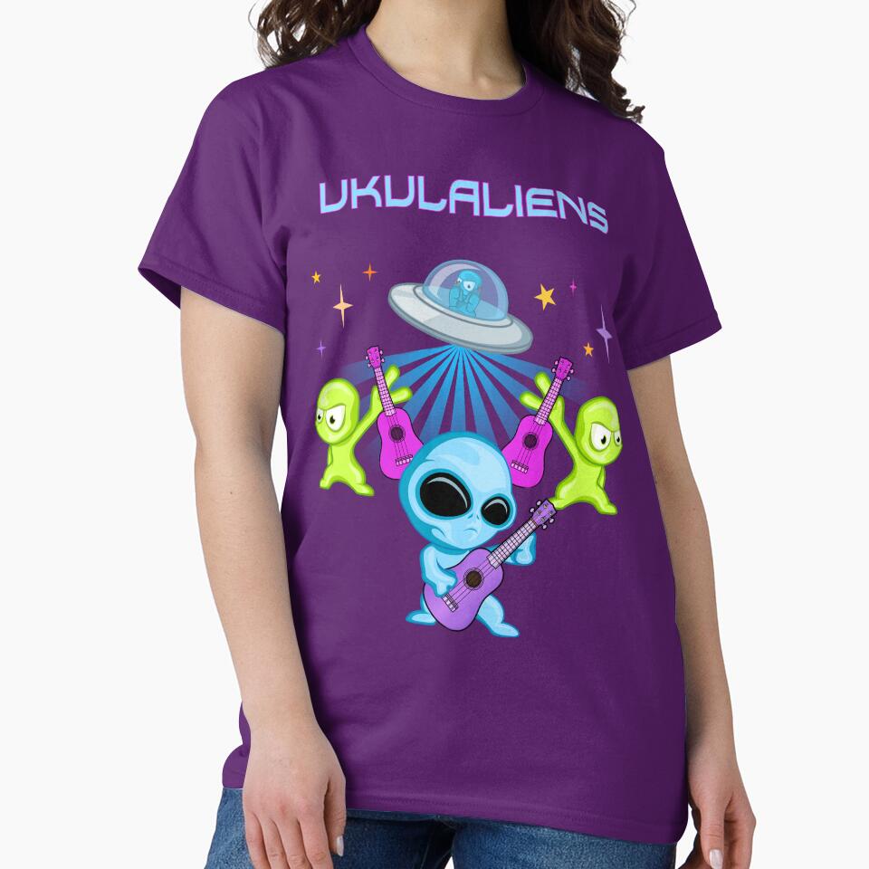 Ukulaliens Ukulele Club Original Logo With Text by Ukulaliens