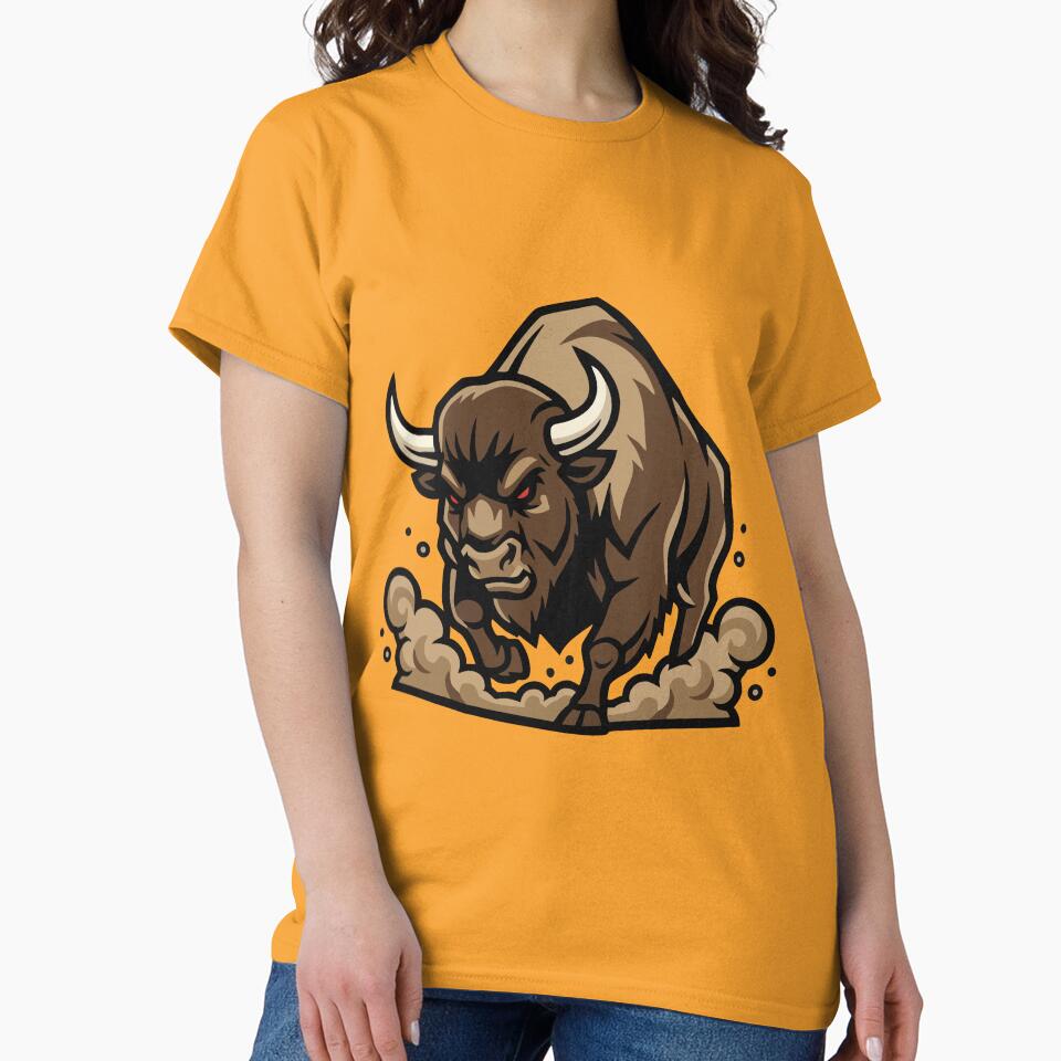 Wild Bison Charge Mascot Buffalo Spirit by PixelStudioBe