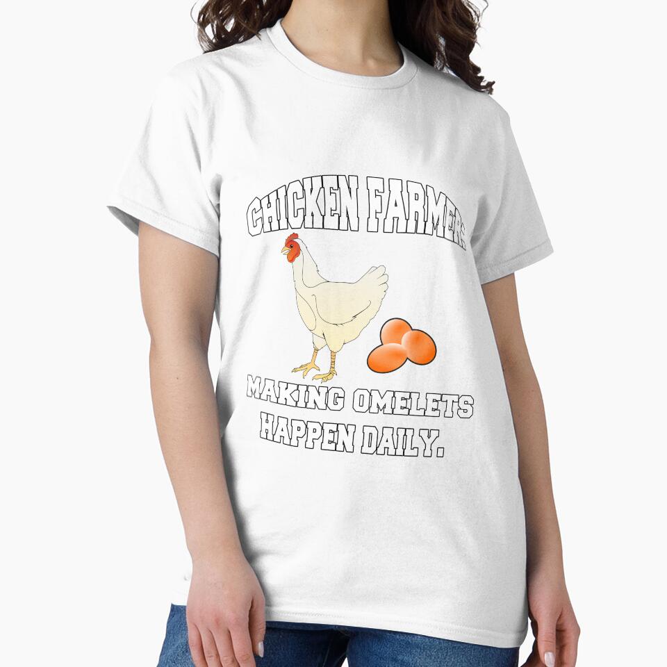 Funny Chicken Farmer Humor Chicken Farmer: Making Omelets by fantasticdesign