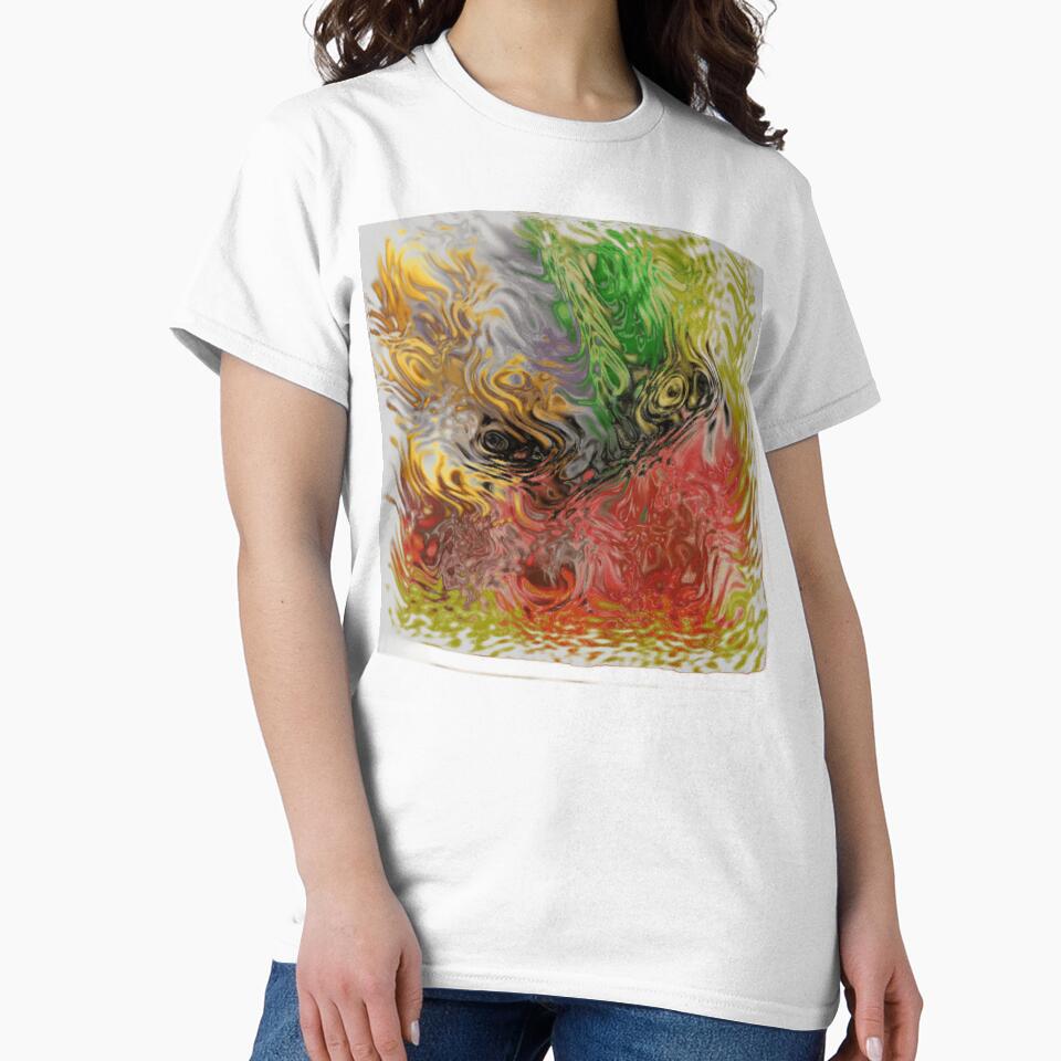 golden relics swirl colorful geometric abstract design by SmashingDeals