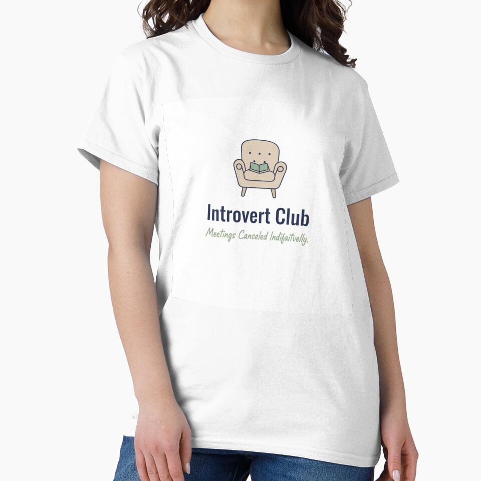 Introvert Club Funny Minimalist Design – Witty Humor for Introverts by FindYouByZ