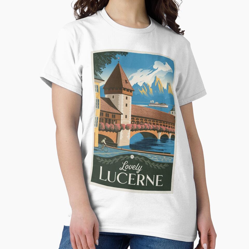 Lucerne Vintage Travel Poster by TravelerRat