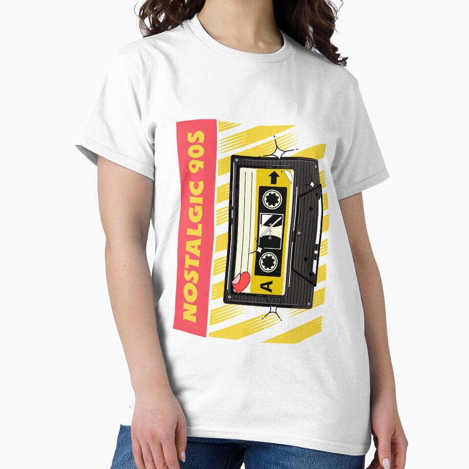 Nostalgic 90s Artwork with Classic Cassette Tape Illustration by deepakrode7