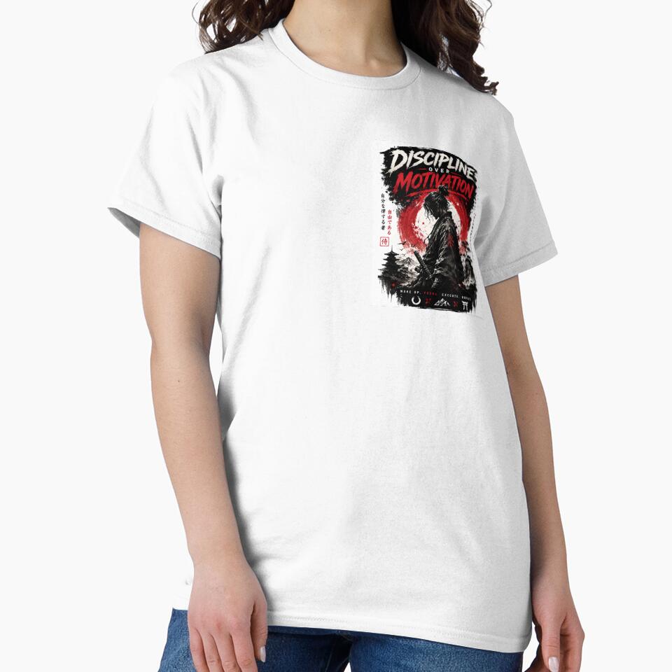 Discipline Over Motivation Samurai Sticker by GenZStickerHub1