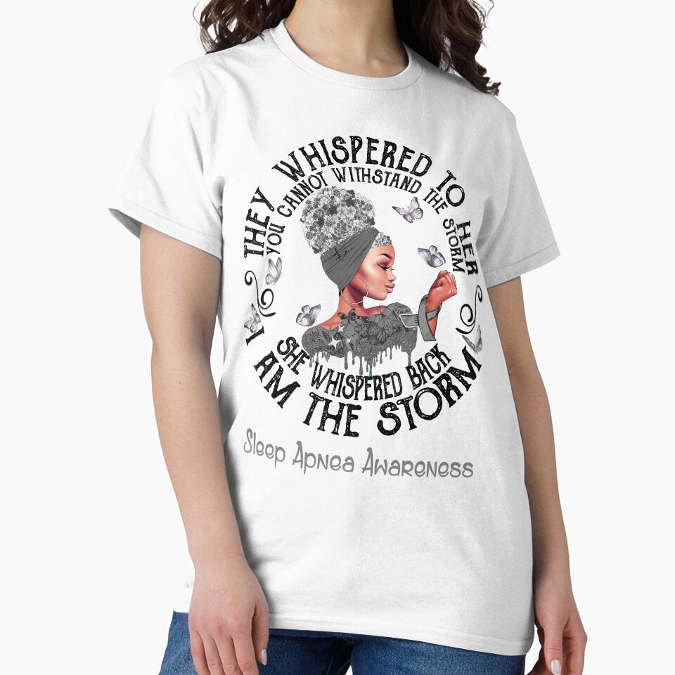 Black Girl Fighter Strong I Am The Storm Sleep Apnea Awareness by Mnrshirley