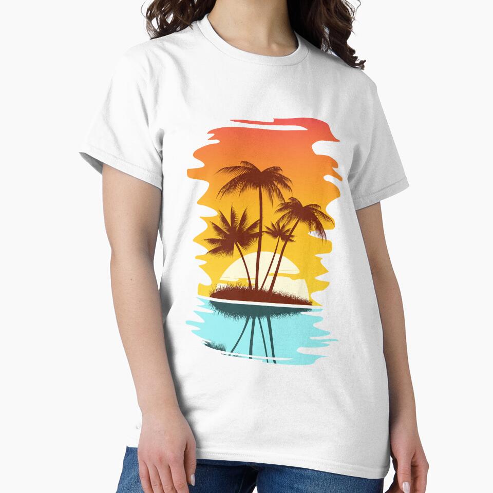 Tropical Retro Aesthetic Summer Sunset by CapturedByeJ