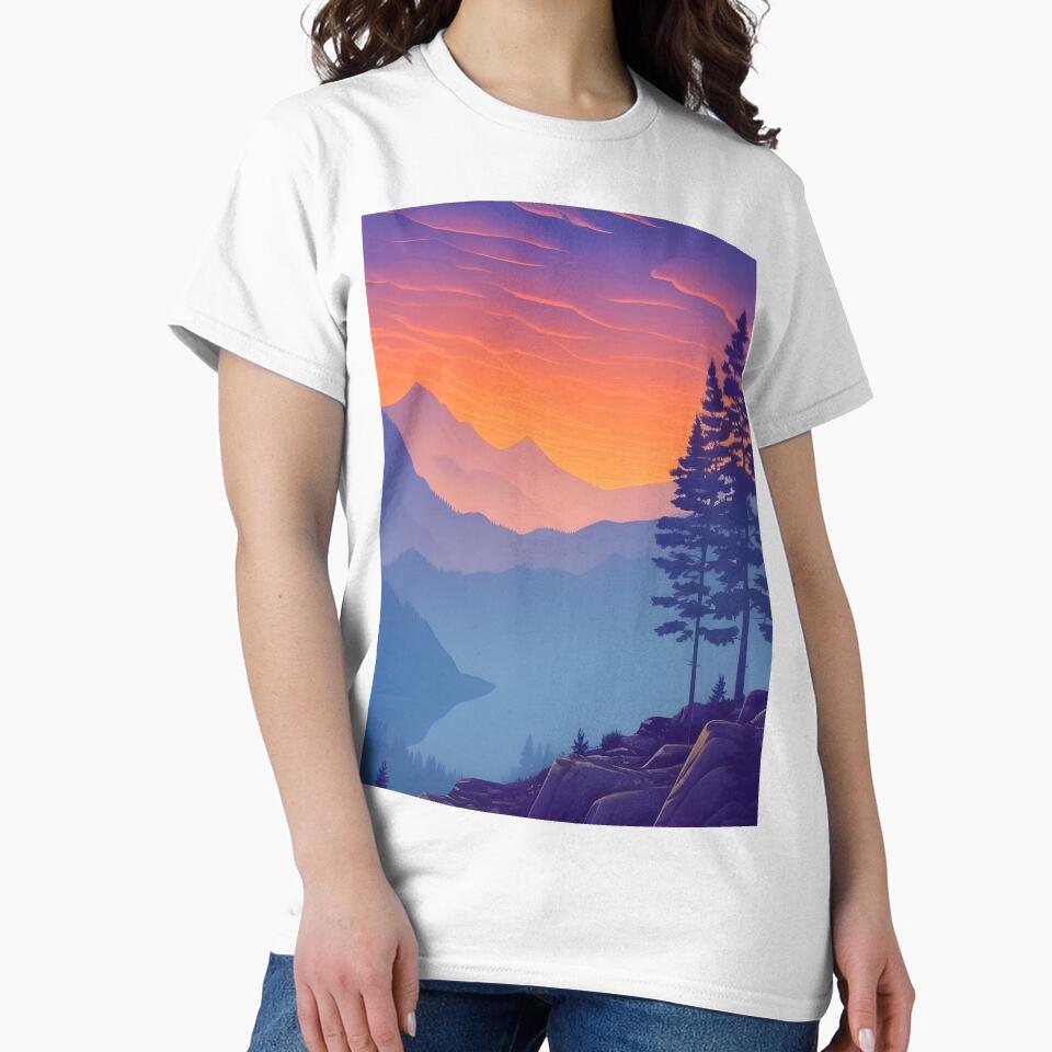 Discover the Elegance and Charm of Our Collection of Minimalist Matte Painting of Beautiful Mountain Landscape in the Bavarian Alps Prints by supeart