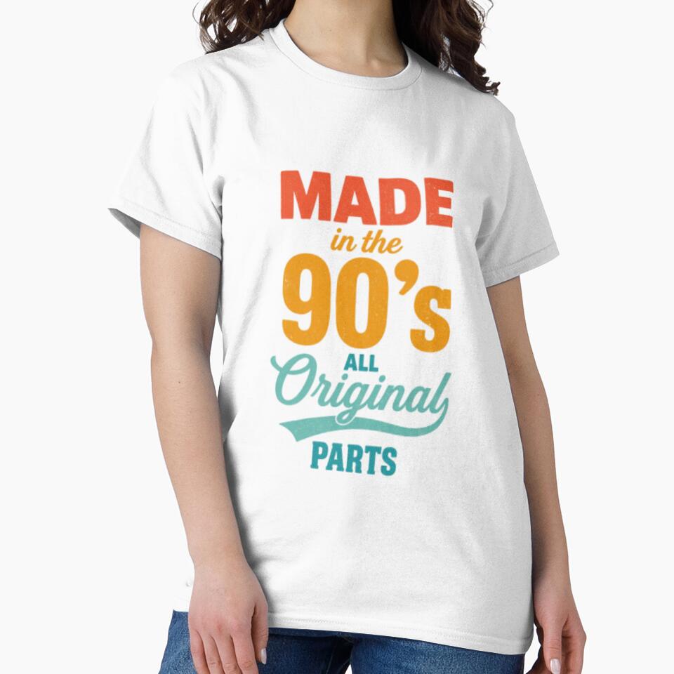 Made in the 90s All Original Parts | Retro 90s Birthday Graphic by HBDStudio
