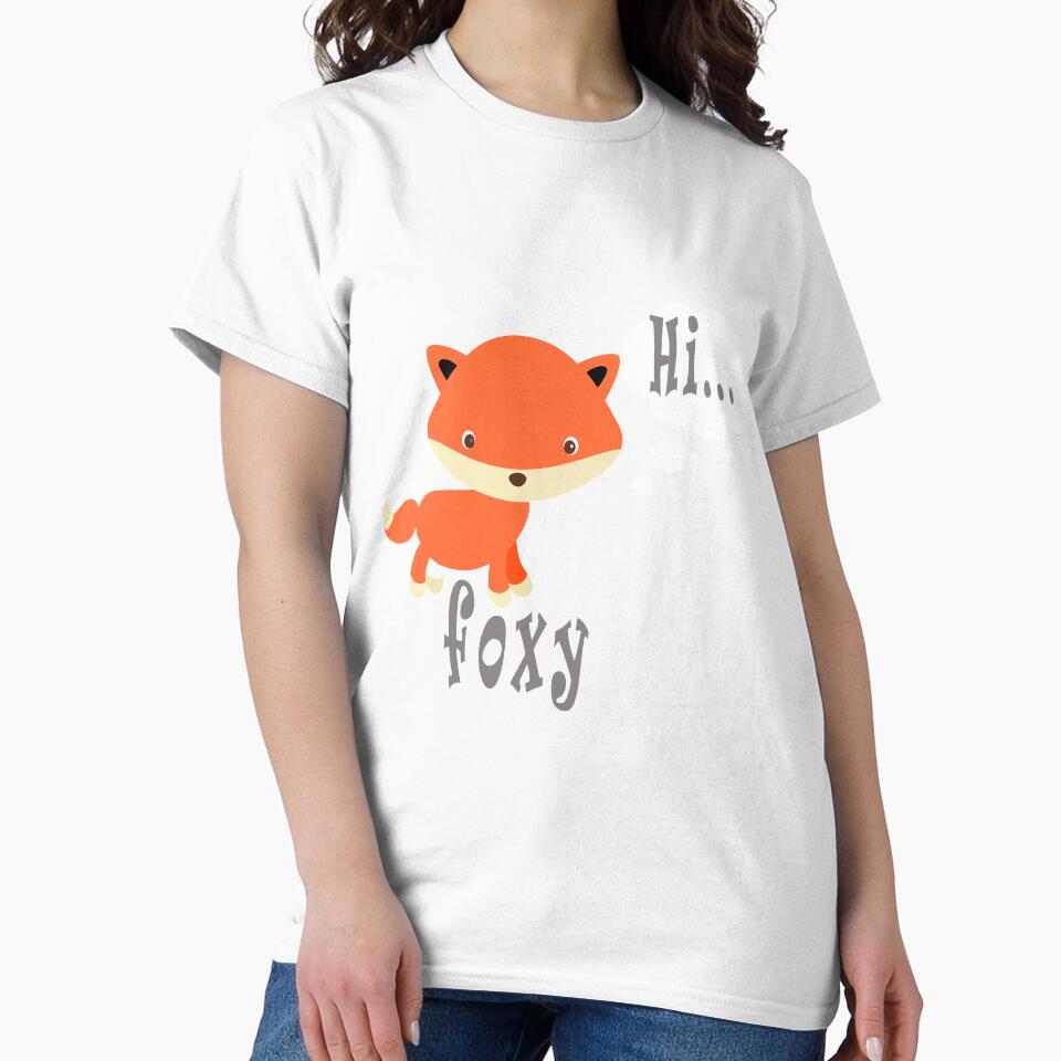 Slim Fit T-shirt foxy say hi by lamiabent