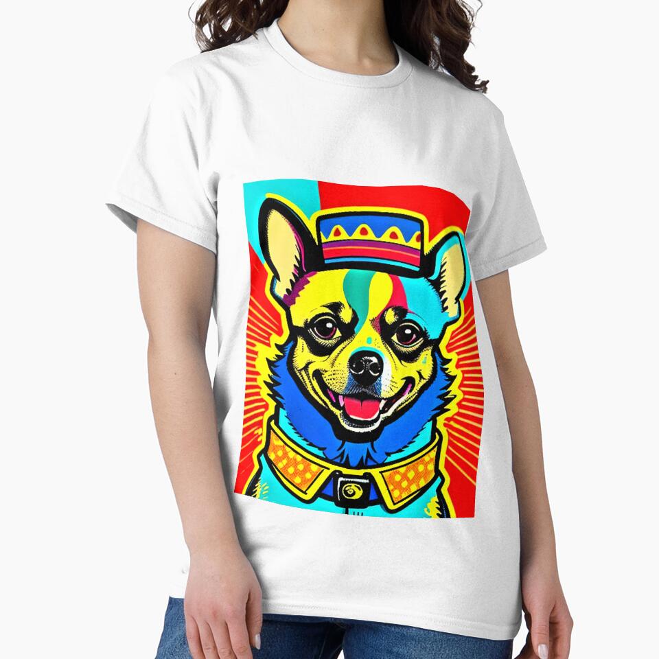 Retro Cute Colorful Chihuahua Dog by Earth Nature Creations