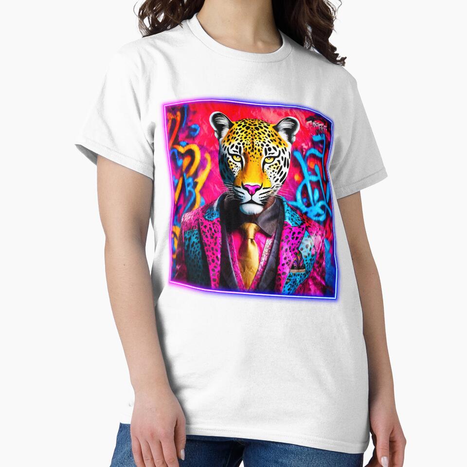 Graffiti style Leopard by Drone-tees