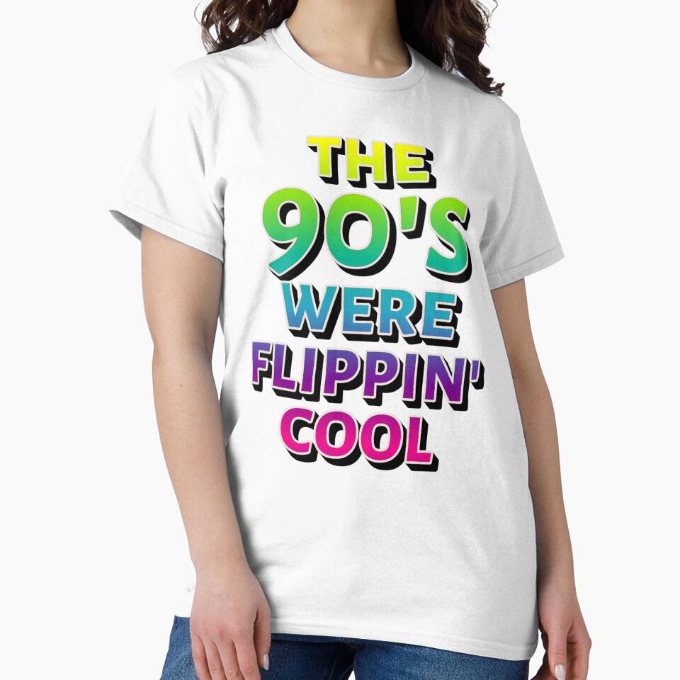 The 90's Were Flippin' Cool, Ombre Pastel Retro Style Design by TrulyEpoque