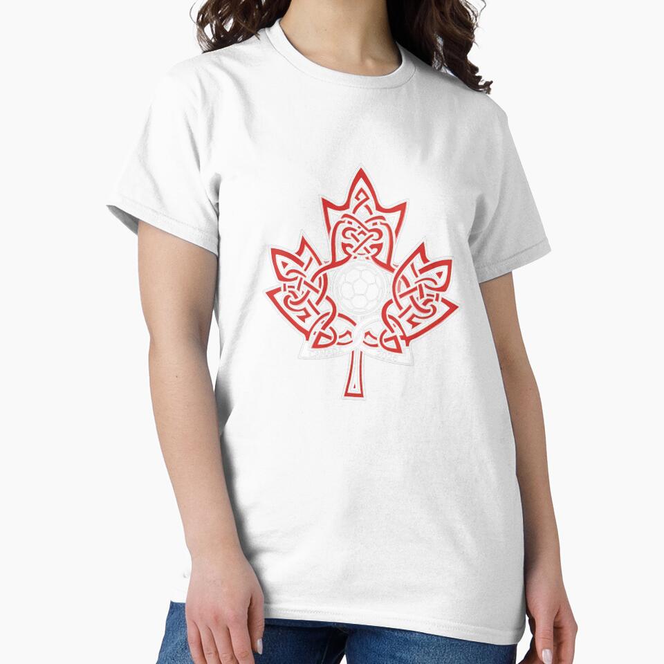 Interwoven Maple Leaf Canada Soccer 2026 T-Shirt_83135197 by gidget-gadget