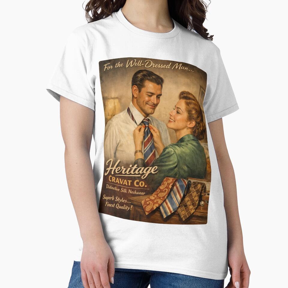 Heritage Cravat Co. – Retro Silk Neckwear Ad by ForeverPrintsOK