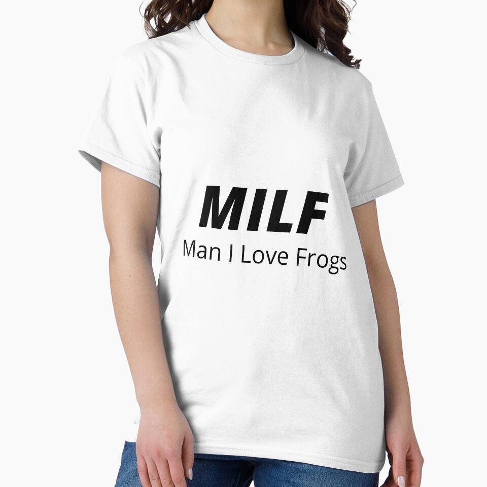Man I Love Frogs Unisex Crewneck Sweatshirt MILF by Teeeventshop
