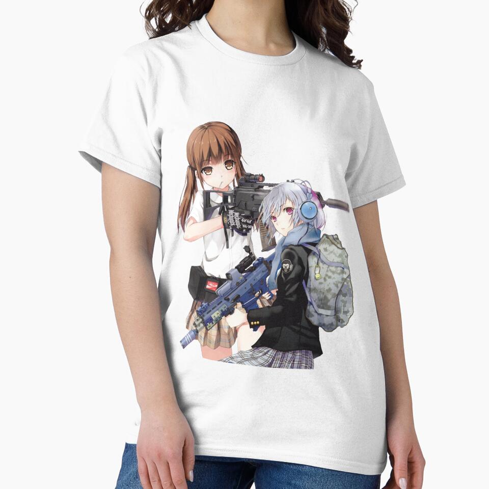 unisex - anime girl with gun by teeshops