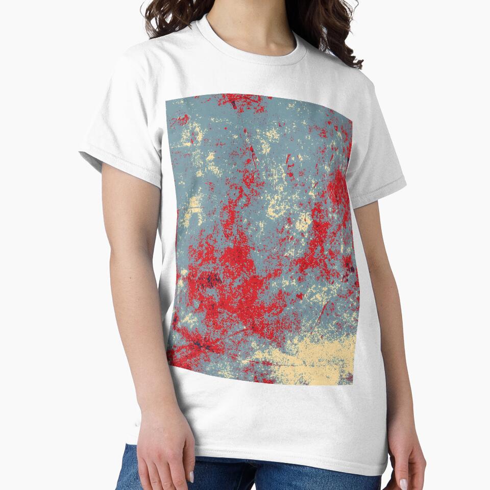 Grunge Chaos – Red, Grey & Cream Texture Art by SouthPrint