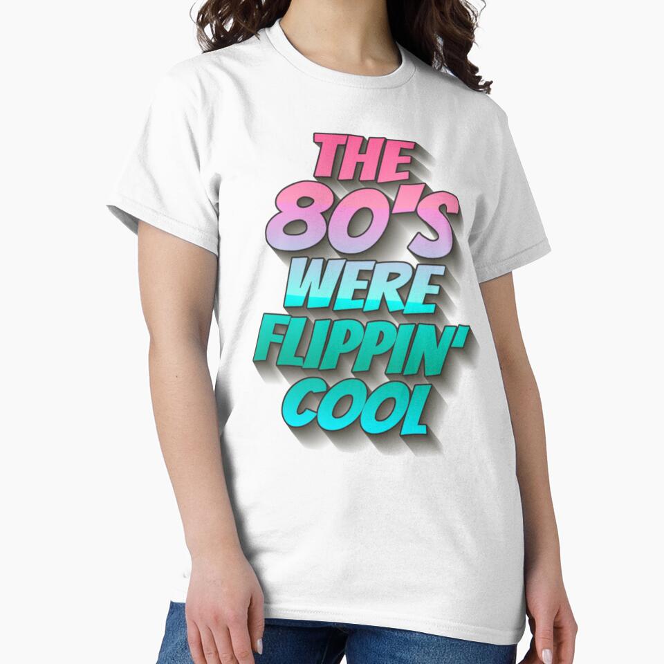 The 80's Were Flippin' Cool, Ombre Pastel Retro Style Design by TrulyEpoque