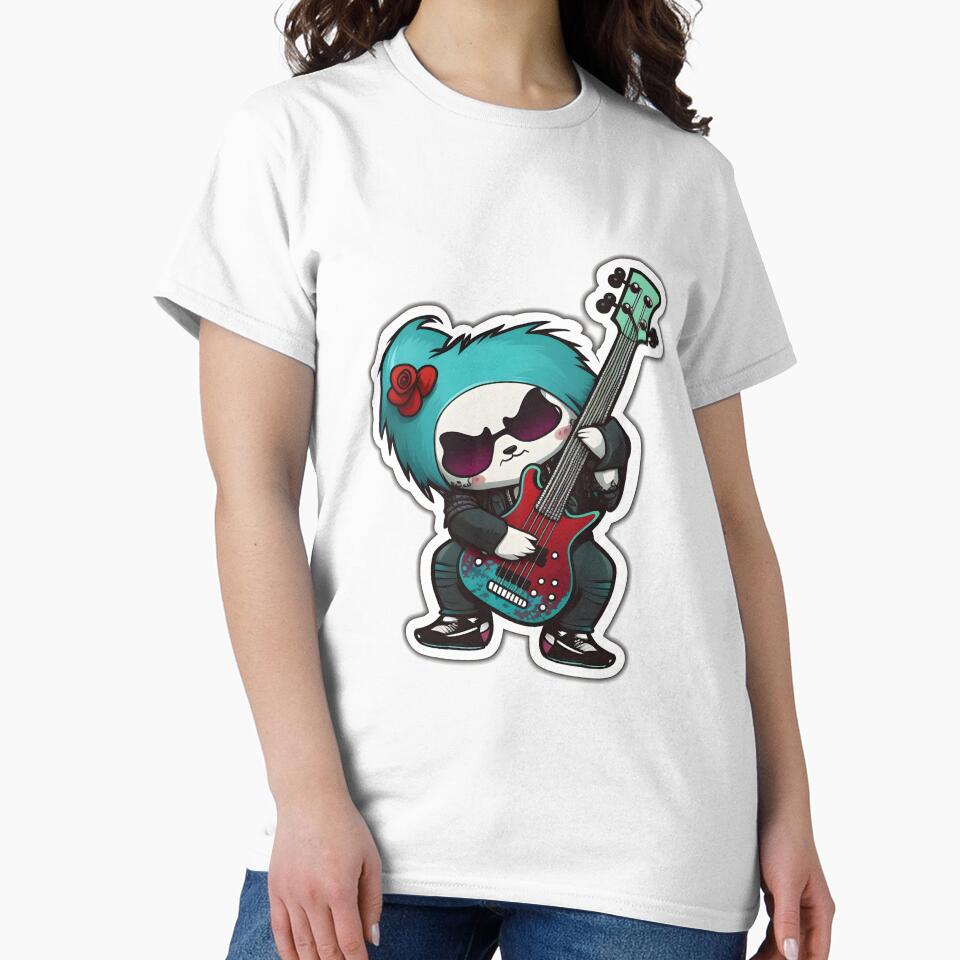Goth Panda EMO Rock Sticker - Goth Pandas Rock On by StreetShirts1