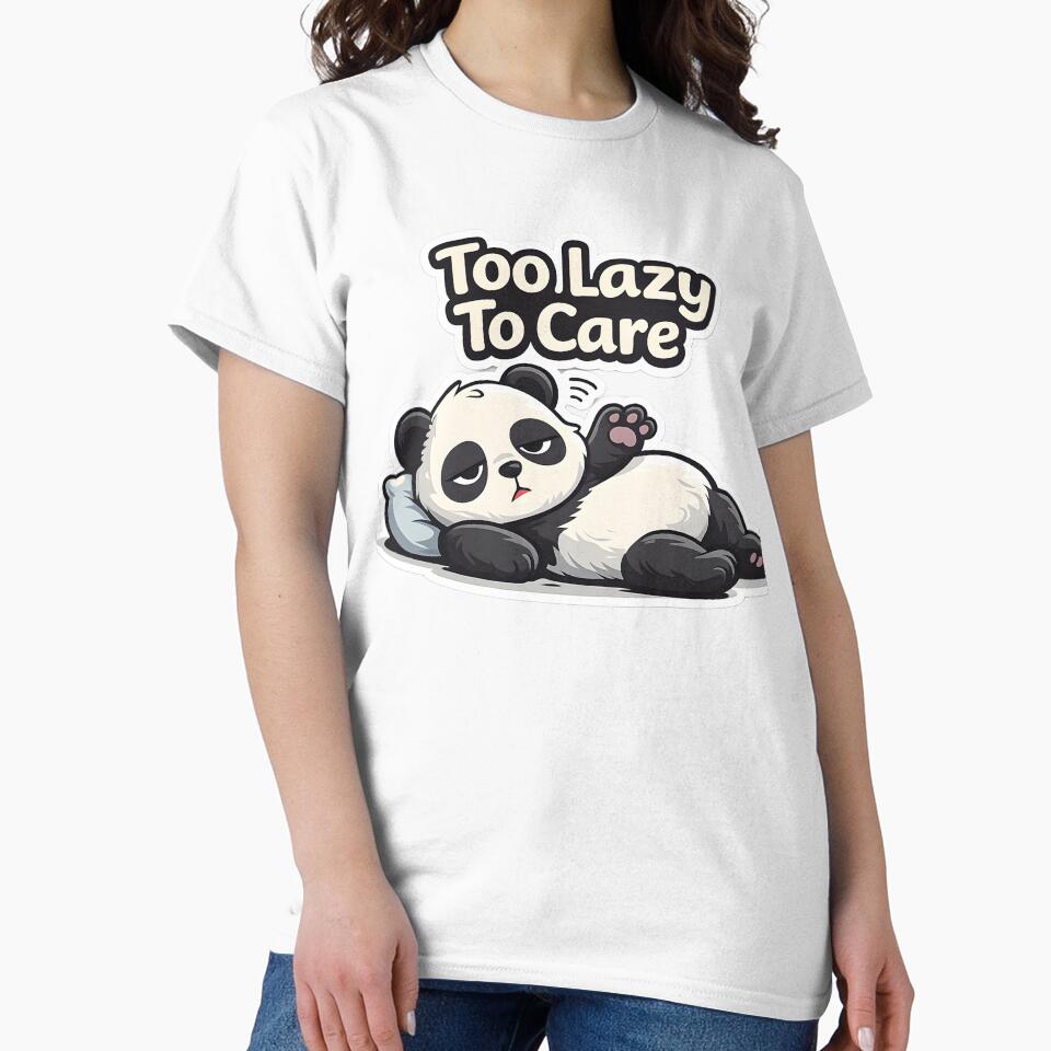 Too Lazy To Care Panda | Funny Lazy Panda Sticker by TheLazyVibe
